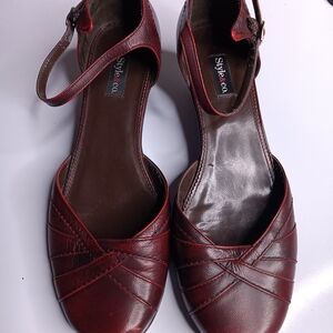 Style & Co. Women's Deep Red Strappy Heels